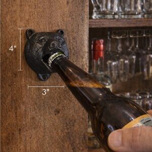 CAST IRON Bottle Opener Black Bear Mouth is the Bottle Opener Cottagecore